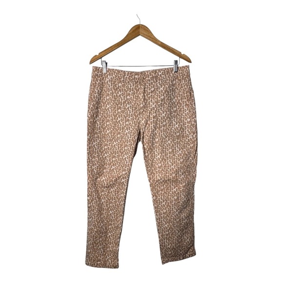 Anthropologie Pants - Anthropologie The Wanderer Leopard Print Cropped Pants Chic Women Size 31‎